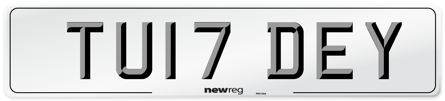 TU17 DEY Number Plate from New Reg